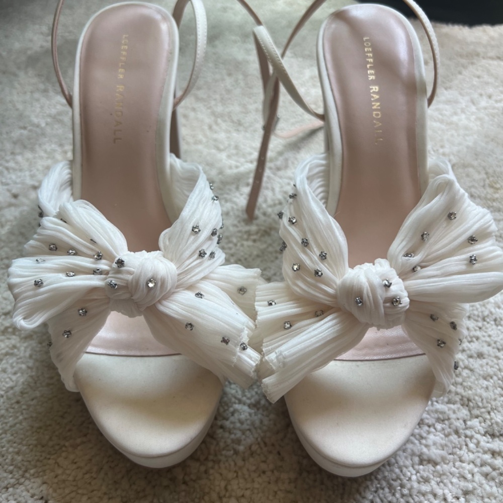 Loeffler Randall White Platform Sandals - Picture 2 of 15